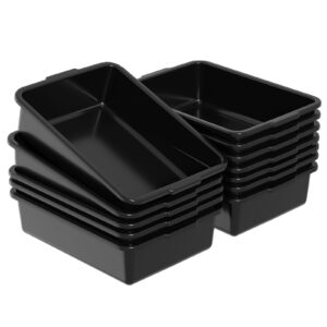 kekow 12-pack plastic bus box, 13 l commercial bus tubs, black