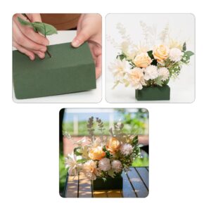 Crafare 6x3x2.5 Inch Wet Floral Foam Blocks Rectangle Small Size Foam Bricks for Fresh Artificial Flower Arrangements Wedding Centerpiece Party Home Decoration Pack of 6 Green