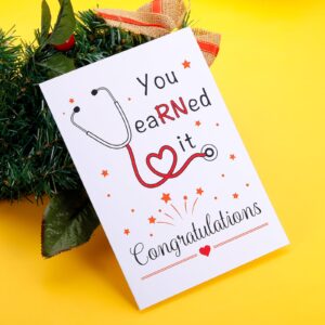 Cute Nurse Graduation Card Gifts, Nurse Graduation Gift for Women Nurse, Funny RN Graduation Greeting Card You Earned It Congratulations Card Gift for New Nurse Nurses Week for Nurses Appreciation Gift