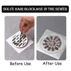 15Pack Disposable Shower Drain Hair Catcher Waterproof Mesh Stickers,Kitchen Sink Drain Strainer,Bathtub Hair Catcher for Drain,Sink Stopper,Bathtub Accessories,Bathroom Necessities (3.54"/9CM)