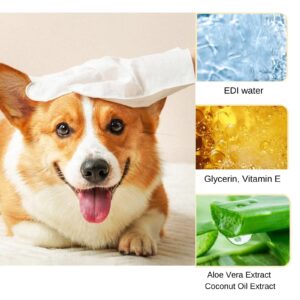 Pet Bath Wipes for Dogs and Cats 6 PCS，Dog wipes thickened material Cleaning Deodorizing Bathing Wipes Dog washing gloves Nourishing Grooming Fur，for Daily Care and Traveling Give your pet 6 baths!