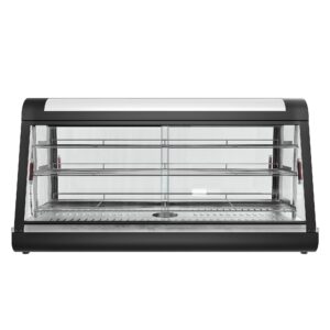 Countertop Food Warmer,48" Three Tier Commercial Warmers for Food Display, Glass case, with LED Lighting Removable Shelves Pastry for Buffet Restaurant