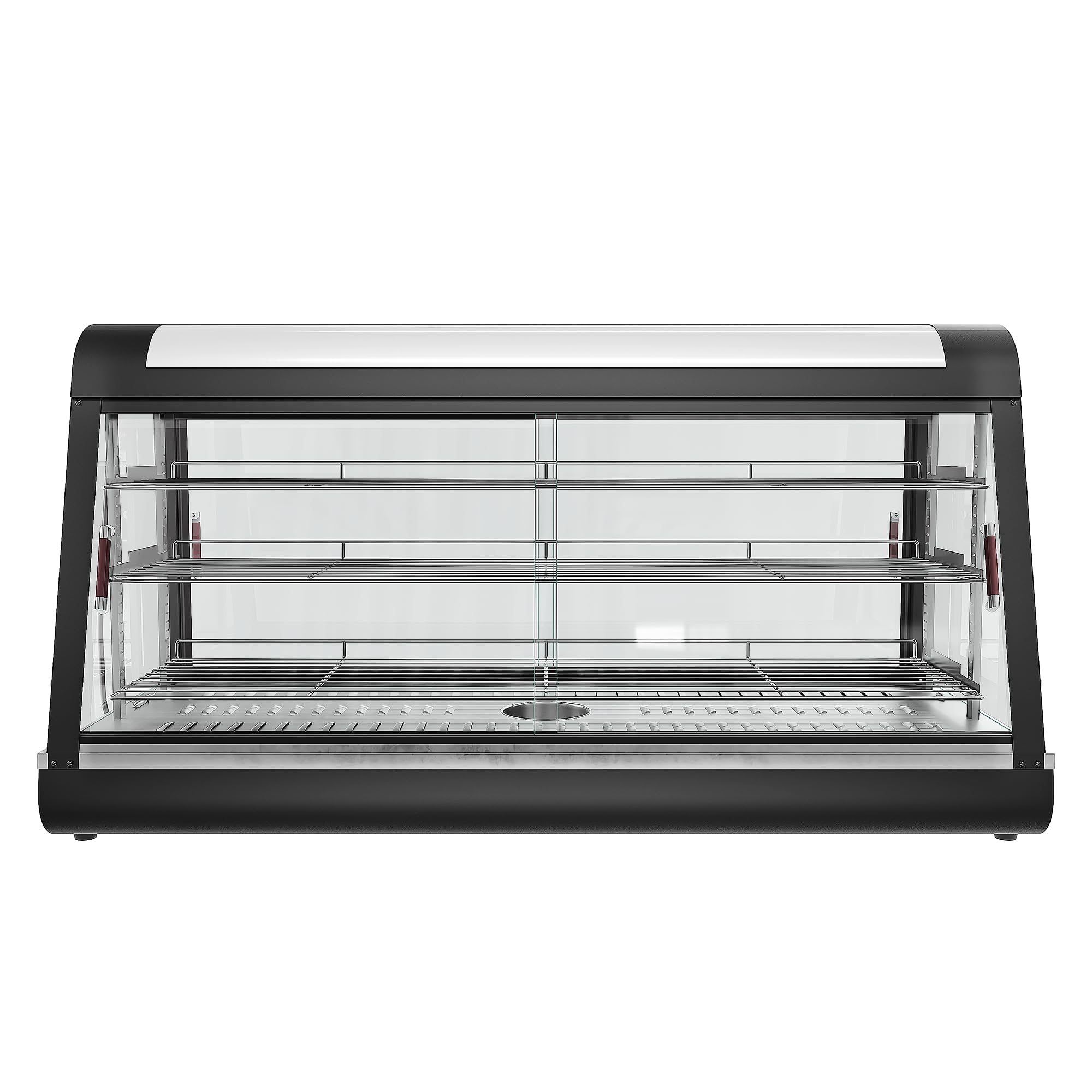 Countertop Food Warmer,48" Three Tier Commercial Warmers for Food Display, Glass case, with LED Lighting Removable Shelves Pastry for Buffet Restaurant