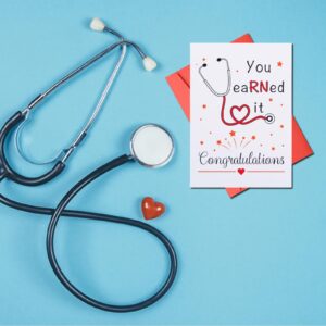 Cute Nurse Graduation Card Gifts, Nurse Graduation Gift for Women Nurse, Funny RN Graduation Greeting Card You Earned It Congratulations Card Gift for New Nurse Nurses Week for Nurses Appreciation Gift