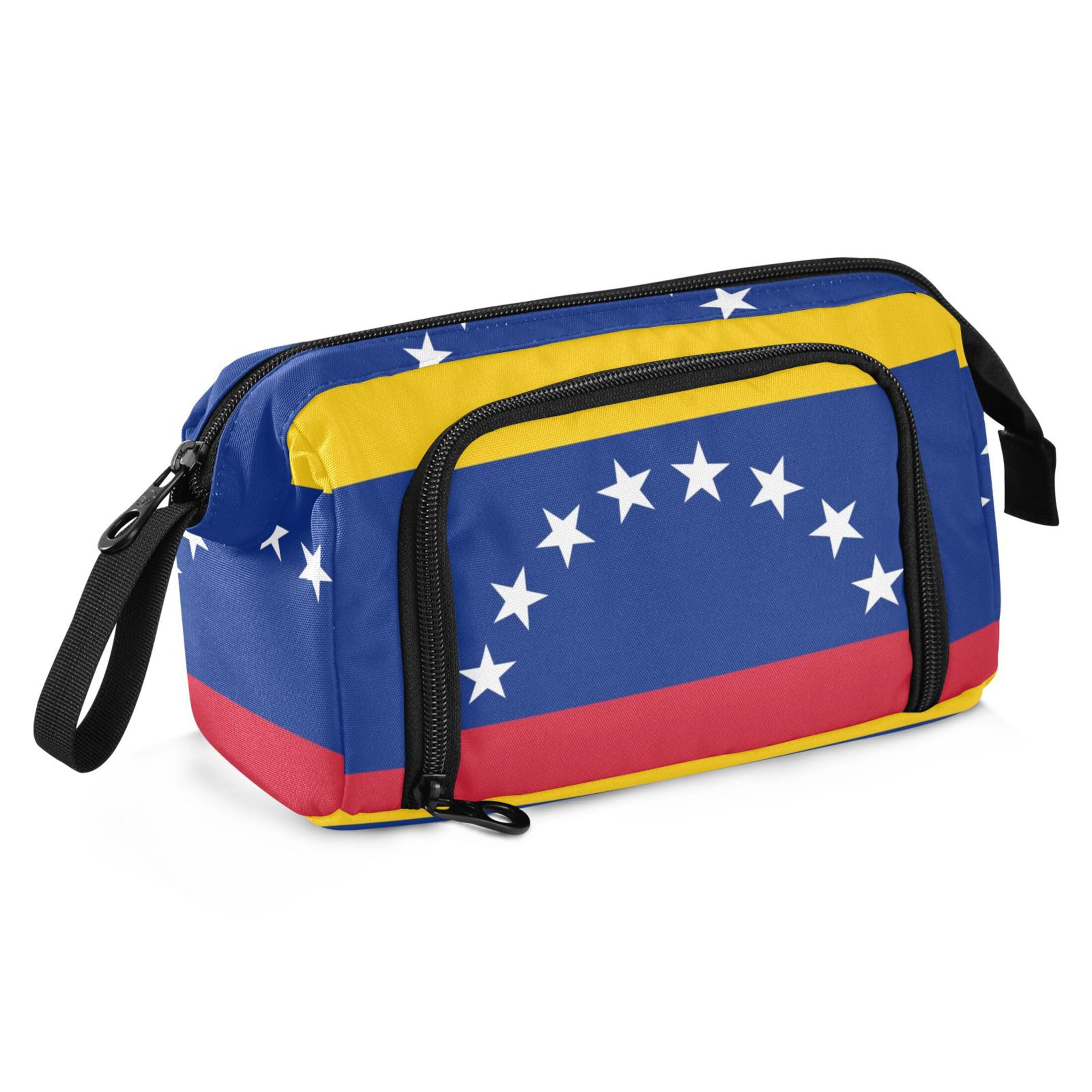 Vozoza Classic Traditional Flag Venezuela Pen Bag Big Capacity Pencil Case with Zipper Pencil Pouch Pen Cases Organizer for Adults