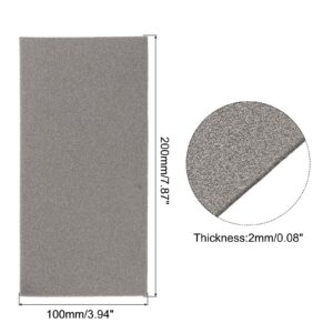 MECCANIXITY Nickel Foam Electrode, Button Battery Electrode Disc Nickel Foam Sheet Porous Foam Nickel 200x100x2mm with Adhesive Pack of 2, Grey