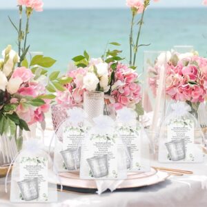 Uiifan 50 Sets Wedding Party Favors for Guests Eat Drink and Stay Married Stainless Steel Shot Glasses Metal Cups Cards with Wedding Thank You Cards and Organza Bags Wedding Souvenirs Bridal Shower