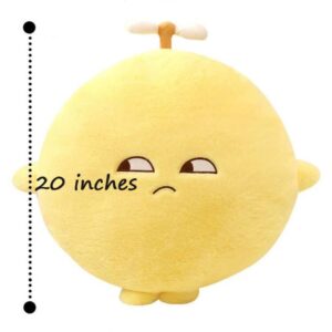 TZMAPU Lemon Plush Pillow, Stuffed Lemon Sofa Cushion, Lemon Doll Toy, Cozy Pillow for Sofa, Office, Cushion, Lounge, Gifts for Kids and Adults(Yellow, 20 inches)