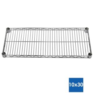 Shelving Inc. 10" d x 30" w x 96" h Chrome Wire Shelving with 6 Shelves, Weight Capacity 800lbs Per Shelf