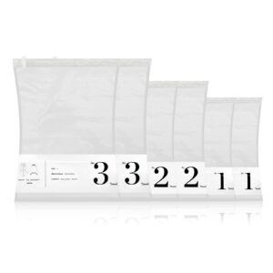 WisePoint 6 Pack Roll-up Compression Bags for Travel, Space Bags Vacuum Storage Bags Vacuum Sealed with Double Zipper, Vacuum Seal Bags for Clothing Travel Blankets (6)