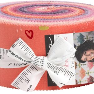 Moda Fabrics I Heart Ombre Metallic Jelly Roll by V and Co. Vanessa Christenson 10875JRM