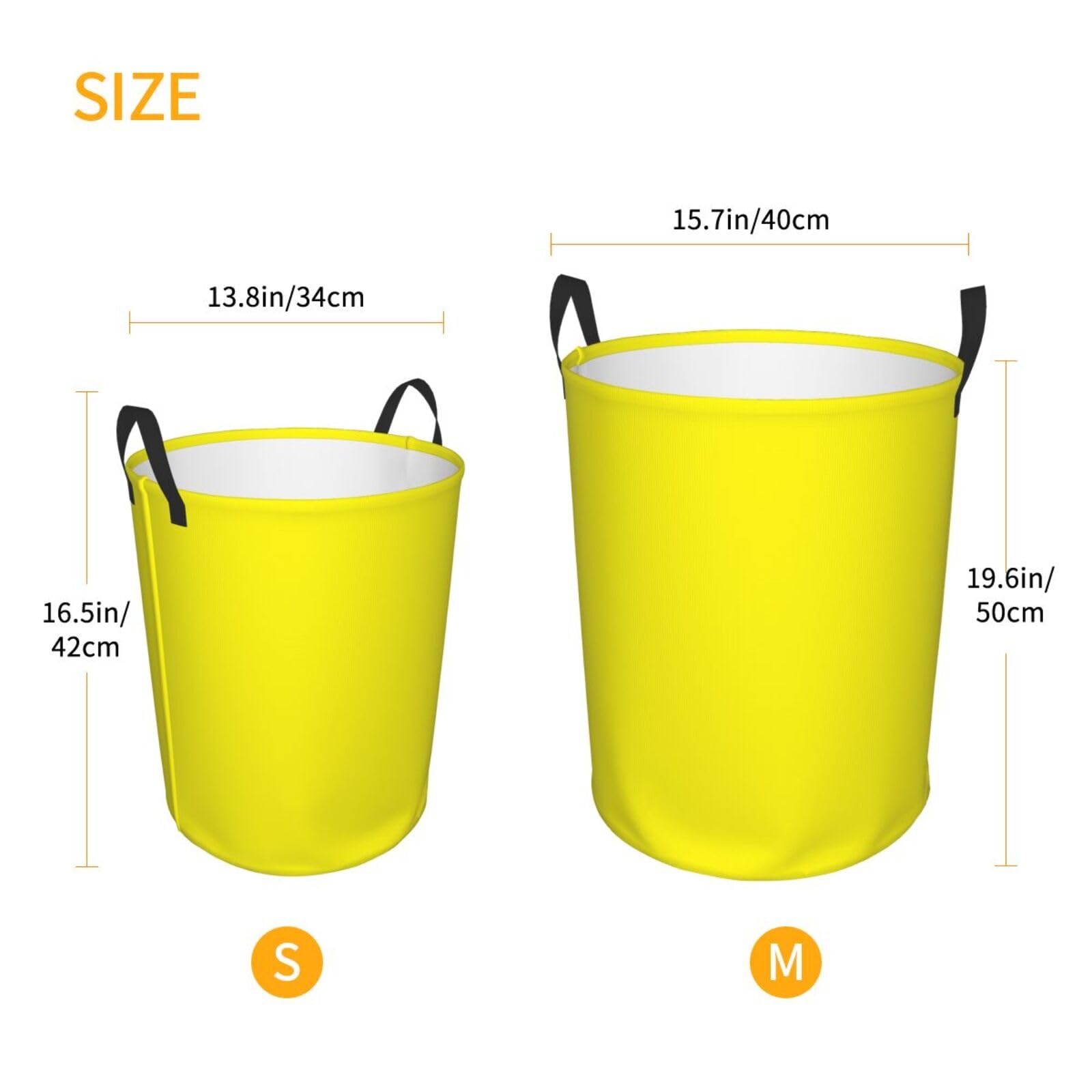 Large Laundry Hamper, Lemon Yellow Laundry Basket Collapsible Waterproof Storage Basket for College Dorm, Family Essentials