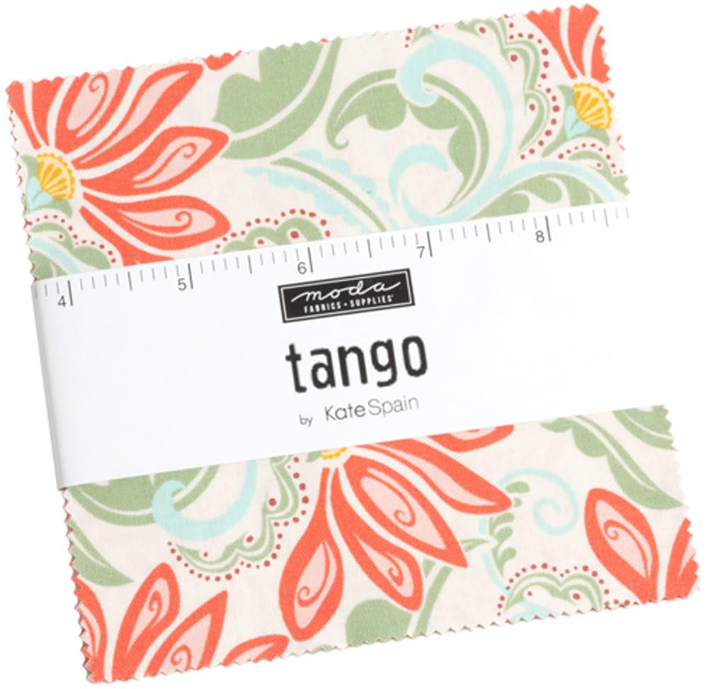 Tango Charm Pack by Kate Spain; 42-5" Precut Fabric Quilt Squares