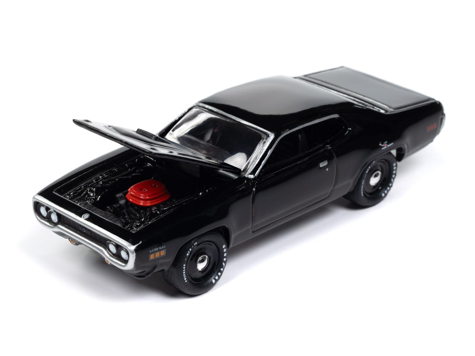 Johnny Lightning 1971 Plymouth Road Runner Black Mecum Auctions Limited Edition to 2496 Pieces Worldwide Hobby Exclusive Series 1/64 Diecast Model Car