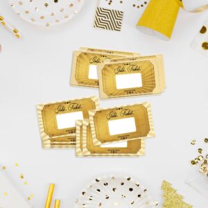 PLIGREAT 120 Pieces Gold Ticket Scratch Off Cards Stickers, Blank Gift Certificates Scratch Cards Scratch Off Tickets DIY Coupon Cards for Small Business, Holiday, Bridal Shower Activity, Party Supply