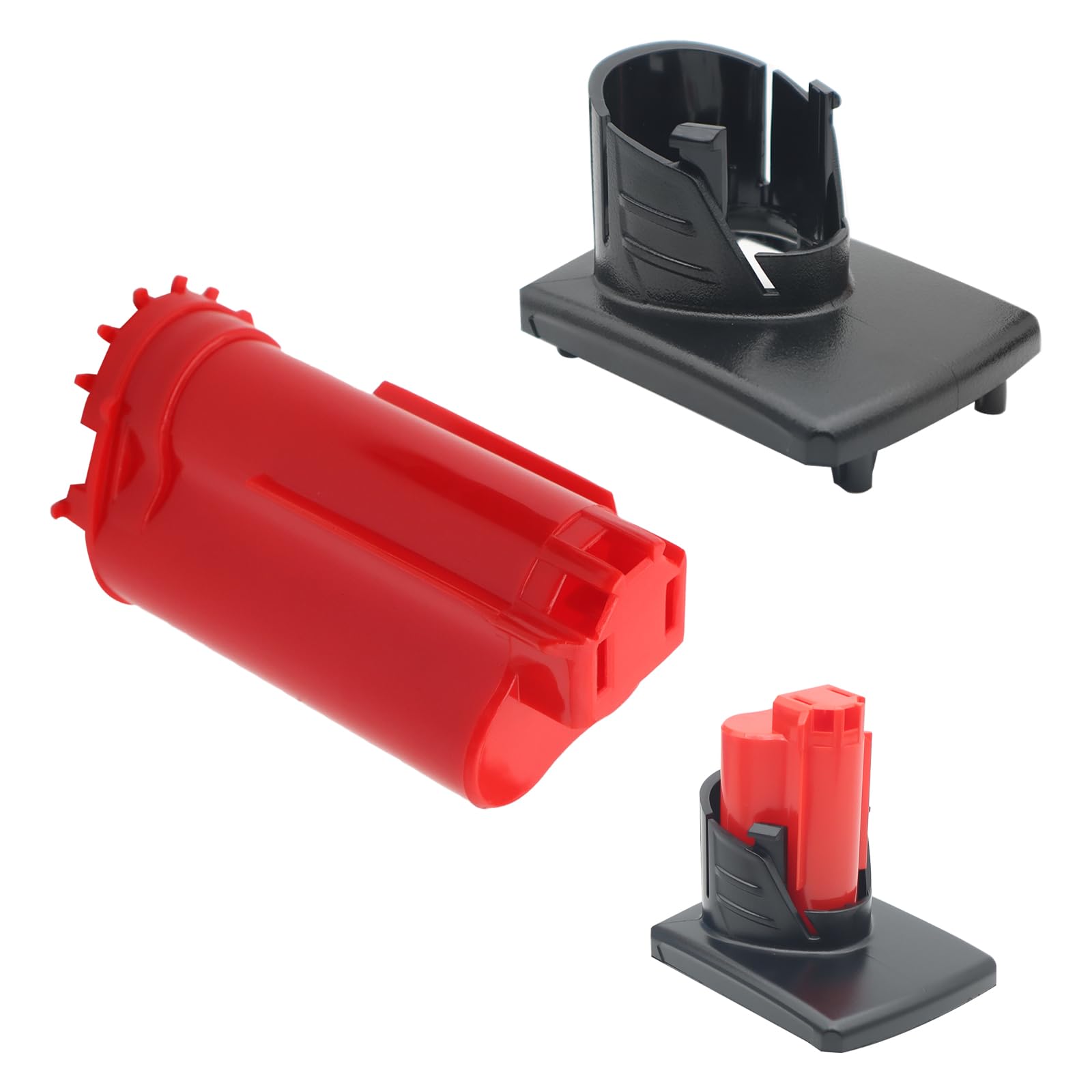 2 Set Battery Case Top Cover Replacement Parts Compatible with Milwaukee M12, Battery Top Plastic Case Replacement for M12 3.0 48-11-2412 48-11-2402 4.0 48-11-2440 6.0 48-11-2460