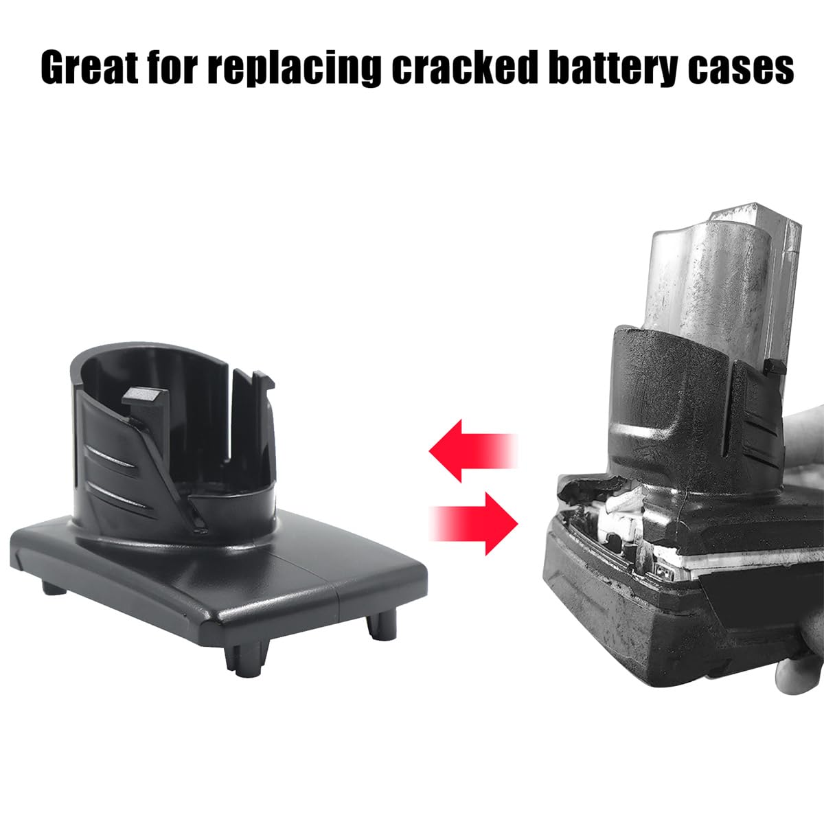 2 Set Battery Case Top Cover Replacement Parts Compatible with Milwaukee M12, Battery Top Plastic Case Replacement for M12 3.0 48-11-2412 48-11-2402 4.0 48-11-2440 6.0 48-11-2460