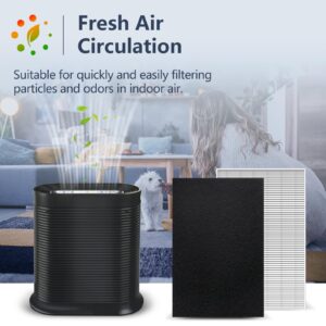 HPA300 HEPA Filter Replacement for Honeywell HPA300 Series Air Purifiers HPA300, HPA300VP, HPA304, HPA3300, Replace HRF-R3(6 Ture HEPA R Replacement Filter + 8 Activated Carbon Pre-Filter)