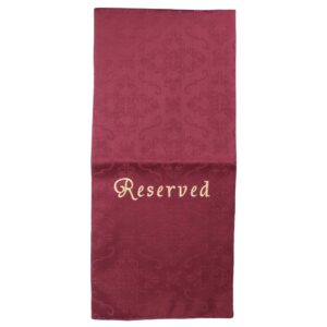 trinity church supply elegant burgundy polyester jacquard reserved pew cloth, 6 ⅞ x 31 ¼ inches