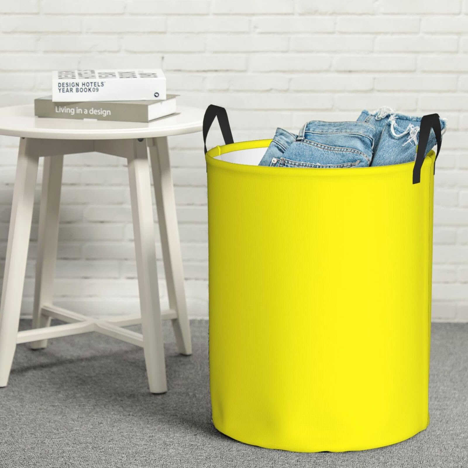 Large Laundry Hamper, Lemon Yellow Laundry Basket Collapsible Waterproof Storage Basket for College Dorm, Family Essentials