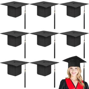 panitay 30 pcs black graduation cap bulk 2024 adult graduation hat with tassel adjustable man women graduation hat for bachelor master school college high school ceremony costume accessory