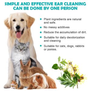 PET Hous Dog Ear Wipes.Ear Cleansing Finger Wipes for Cats & Rabbit | Sooths & Deodorizes |Grooming Kit Care for Pets Ears. 50 Disposable Wipes.