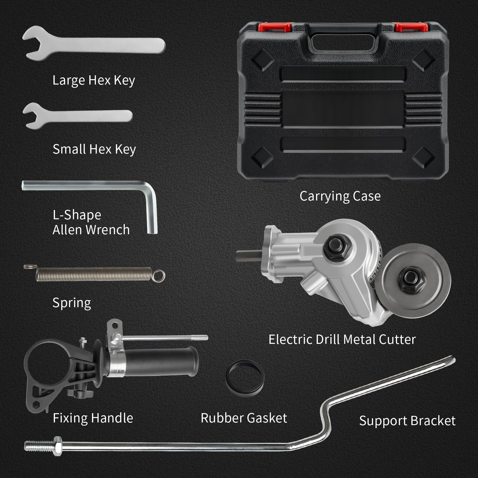 Electric Drill Shears Attachment for Sheet Metal Cutting, Metal Cutter Drill Attachment, Nibbler Plate Cutter for Steel, Iron, White Sheet, Copper, Aluminum, Metal Sheet Cutting