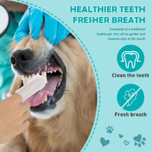 PET Hous Teeth Cleaning Finger Wipes for Cat & Dog & Rabbit.Reduces Plaque & Freshens Breath Finger Wipes, Disposable Gentle Cleaning & Gum Care Pet Wipes (50PCS)