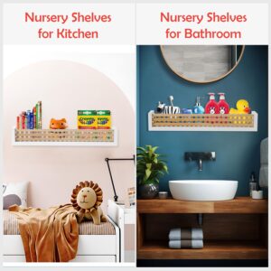 ROKABYE Kids Bookshelf for Wall - 22 Inches Nursery Bookshelf for Kids Books and Toys - Nursery Shelves for Wall - Kids Wall Bookshelf