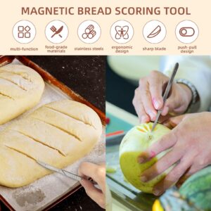 CRUIFU 2 PCS Sourdough Bread Lame Scoring Tool, Hand Crafted Bread Lame For Dough Scoring Knife, Tool Sourdough Slashing With 20 Blades Included With Safety Box