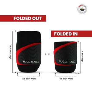 Universal Drink Wrap Neoprene Sleeve Fit for 10oz - 32oz Cans & Bottles of with Black and Red Portable Beverage Holder for Event, Camping, Fishing, Travel and Office