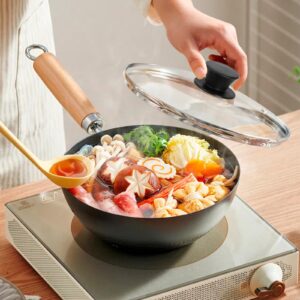 Pan Lid 8 Inch - Tempered Glass Pot Lid - Replacement Pan Cover for Cast Iron Skillets, Frying Pans, Pots and Wok, Heat Resistant Handle