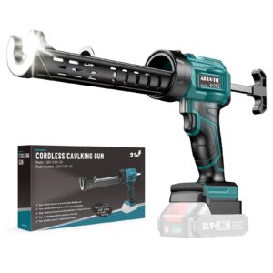 aprotii cordless caulking gun compatible with makita battery, electric caulk gun w/ 4 adjustable speeds, led light, drip-free adhesive 10oz/300ml caulk gun for filling, sealing (no battery)