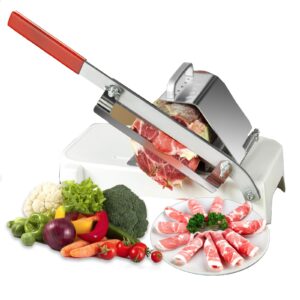 frozen meat slicer - goldocean stainless steel meat cutter beef mutton roll manual meat slicer for hot pot bbq food vegetable medicinal materials slicer slicing for home cooking