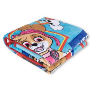 Paw Patrol Musical Warm, Plush, Throw Blanket That Plays Fun Phrases from The Show - Extra Cozy and Comfy for Your Toddler, Blue