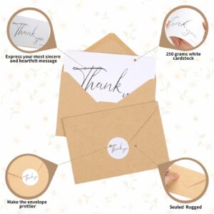 Joyberg Thank You Cards With Envelopes 34 pack, 4x6 Inch White Thank You Envelopes are Suitable for Weddings, Graduations, Funerals and Other Occasions.