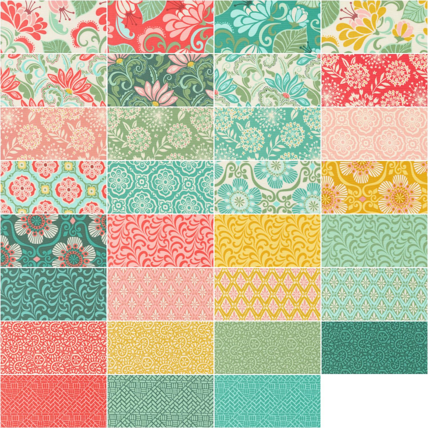 Tango Charm Pack by Kate Spain; 42-5" Precut Fabric Quilt Squares