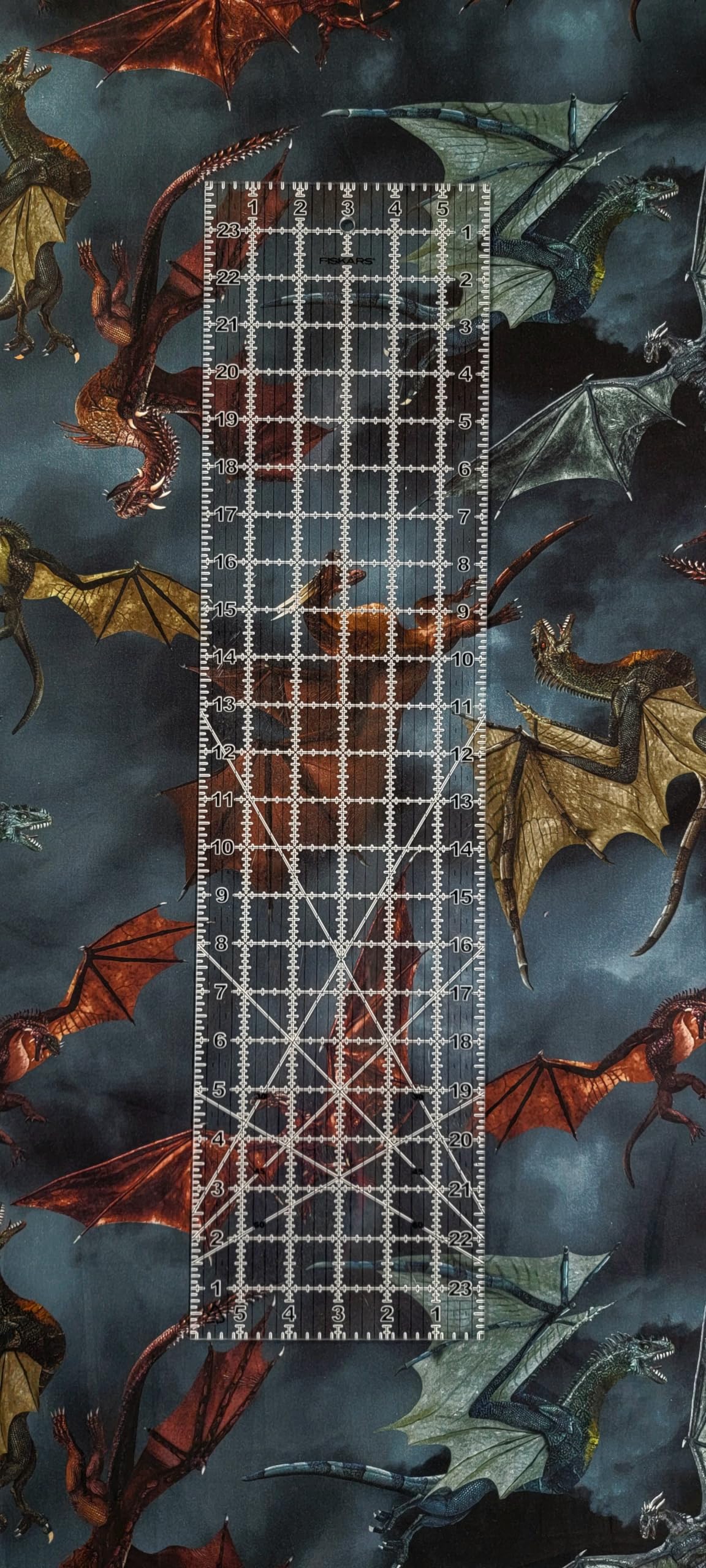 Dragon's Lair by Timeless Treasures Multicolor Dragons in Battle Cotton Fabric by The Yard, CD2494-GREY