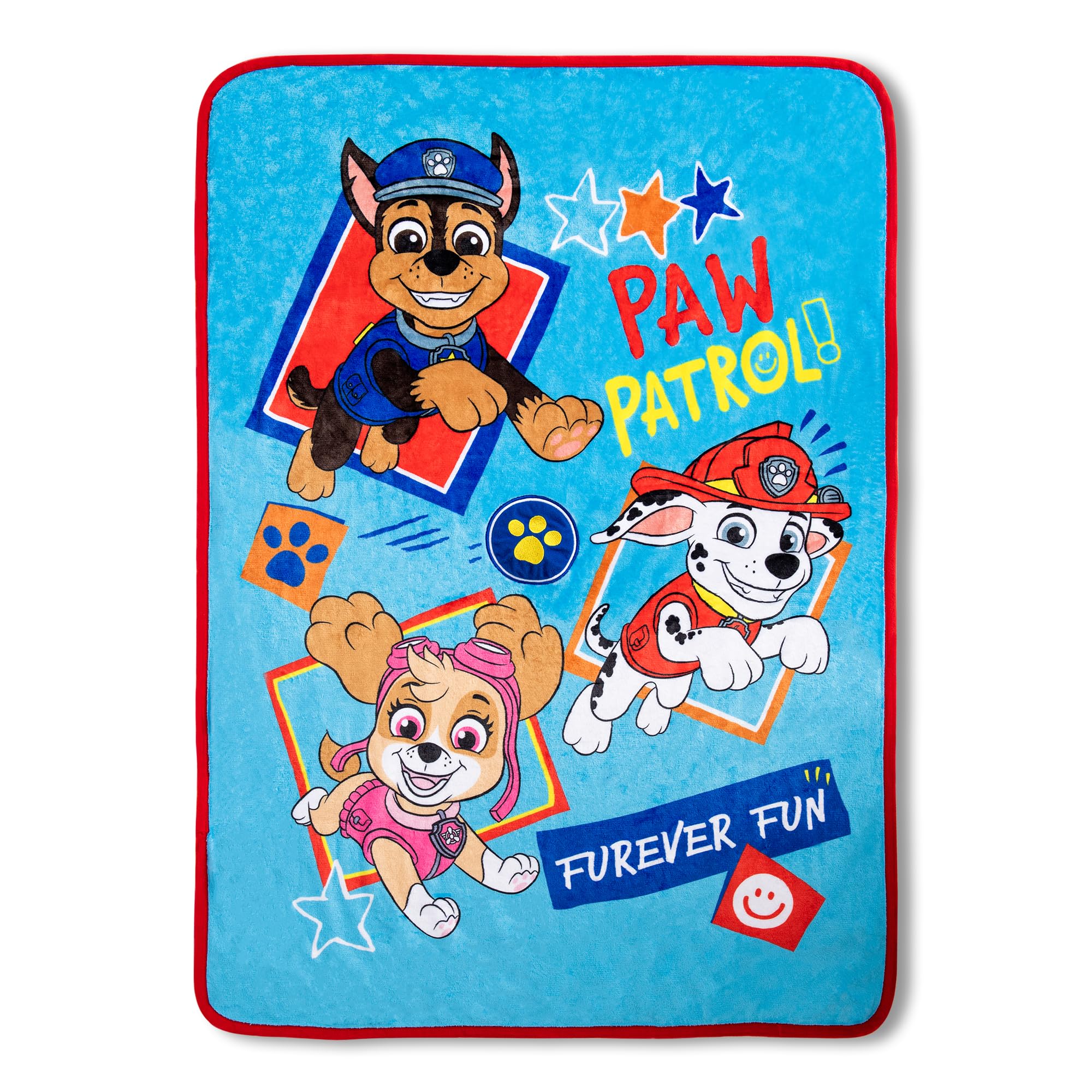 Paw Patrol Musical Warm, Plush, Throw Blanket That Plays Fun Phrases from The Show - Extra Cozy and Comfy for Your Toddler, Blue