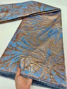 african brocade fabric jacquard damask material nigerian gilding lace floral cloth brocade tissue 5yard for dress