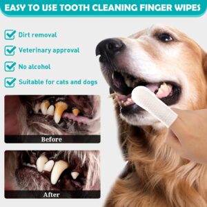 PET Hous Teeth Cleaning Finger Wipes for Cat & Dog & Rabbit.Reduces Plaque & Freshens Breath Finger Wipes, Disposable Gentle Cleaning & Gum Care Pet Wipes (50PCS)