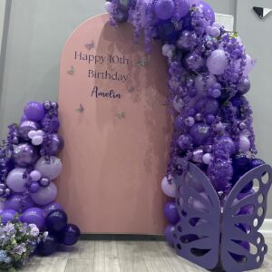 YMSZ Purple Balloons, 50pcs 12 inch Purple Confetti Balloons Kit, Metallic Purple Latex Balloons for Birthday, Bridal Shower,Wedding, Graduation Party Decorations