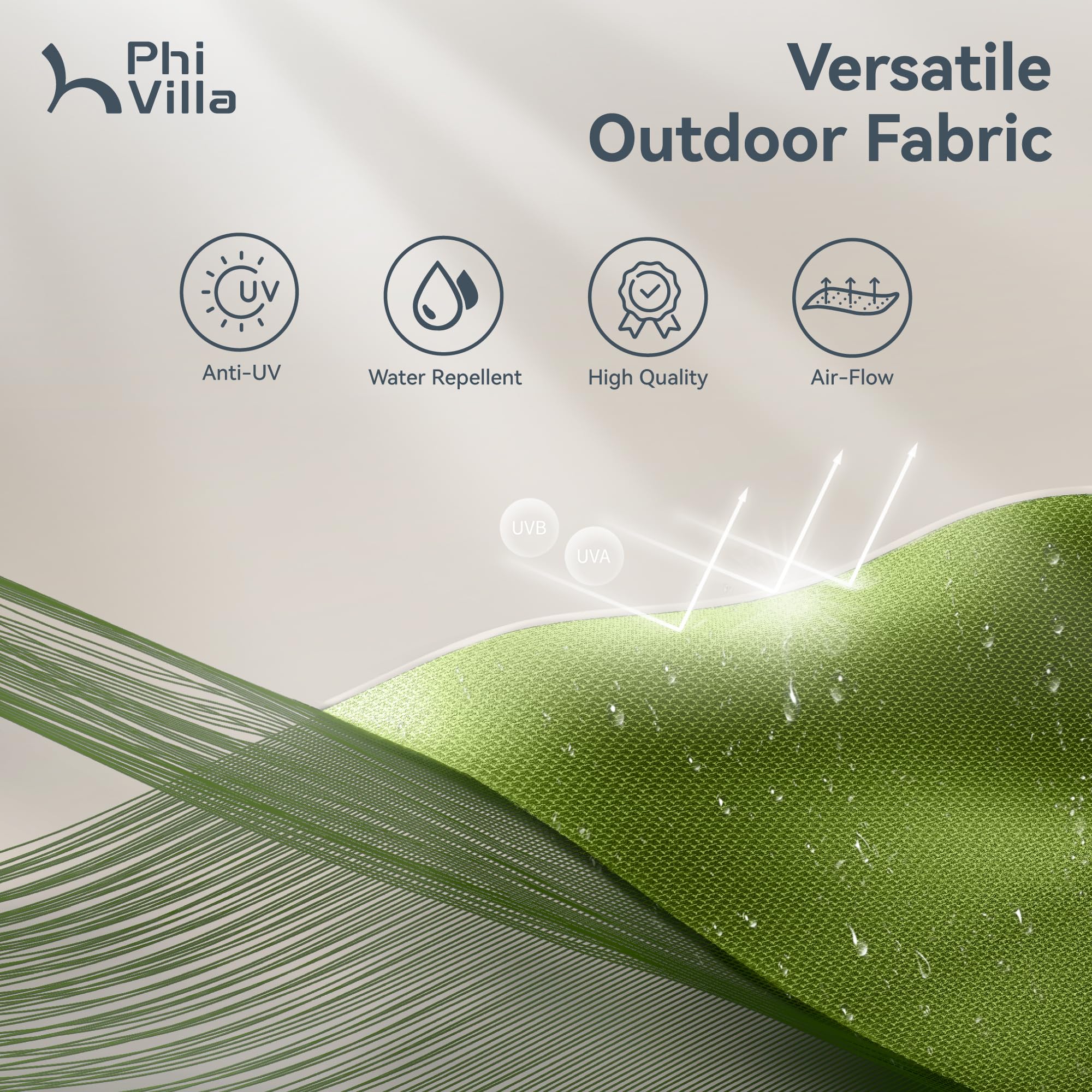 PHI VILLA 13ft Large Patio Umbrellas, Double-Sided Outdoor Market Rectangle Umbrella for Outside, Lime Green