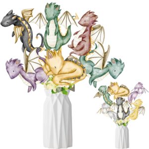 28pcs dragon centerpieces sticks for table dragon birthday party decorations dragon baby shower decorations for baby dragon theme party supplies