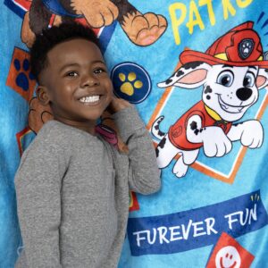 Paw Patrol Musical Warm, Plush, Throw Blanket That Plays Fun Phrases from The Show - Extra Cozy and Comfy for Your Toddler, Blue