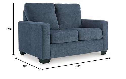 Signature Design by Ashley Rannis Sofa Sleeper Sofabed, 54"W x 40"D x 39"H, Blue