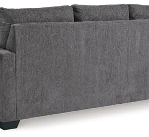 Signature Design by Ashley Rannis Casual 2-in-1 Sofa Sleeper with Folding Gel Memory Foam Mattress, Queen, Gray