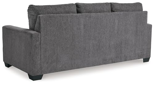 Signature Design by Ashley Rannis Casual 2-in-1 Sofa Sleeper with Folding Gel Memory Foam Mattress, Queen, Gray