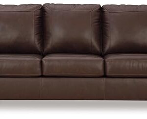 Signature Design by Ashley Colleton Classic Leather Match Sofa with Nailheads, Dark Brown