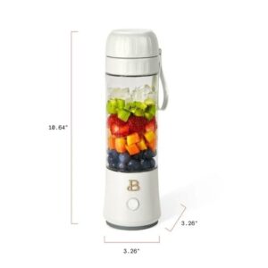 Generic Beautiful Portable to-Go Blender 2.0, 70 W, 16 oz, White Icing by Drew Barrymore (pack of 1), WI-19404, Standard